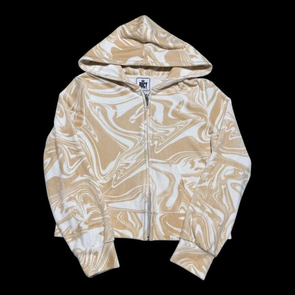 Juicy Couture Tops - Juicy Couture Beachwood Swirls Full Zip Hoodie Sweatshirt Women's‎ Small